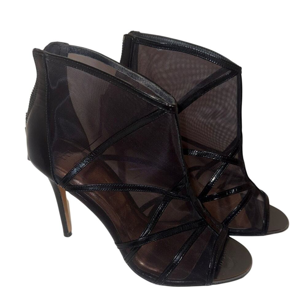 TED BAKER Taminaa Designer caged mesh stiletto heels in black peep toe Pumps 38